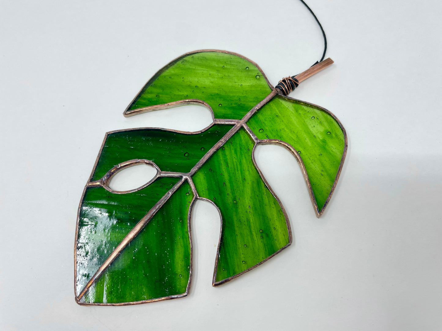 Stained Glass Monstera Leaf