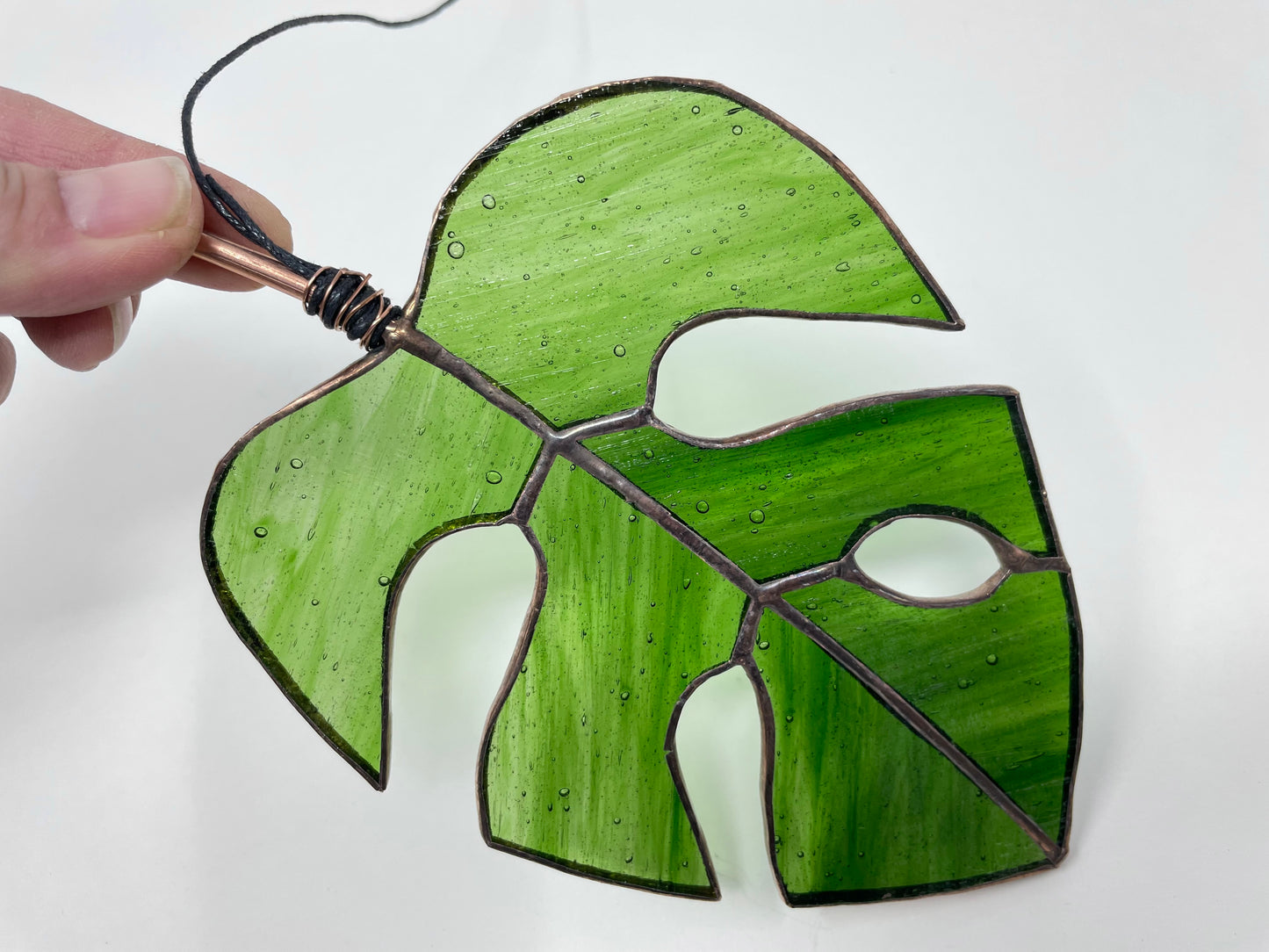 Stained Glass Monstera Leaf