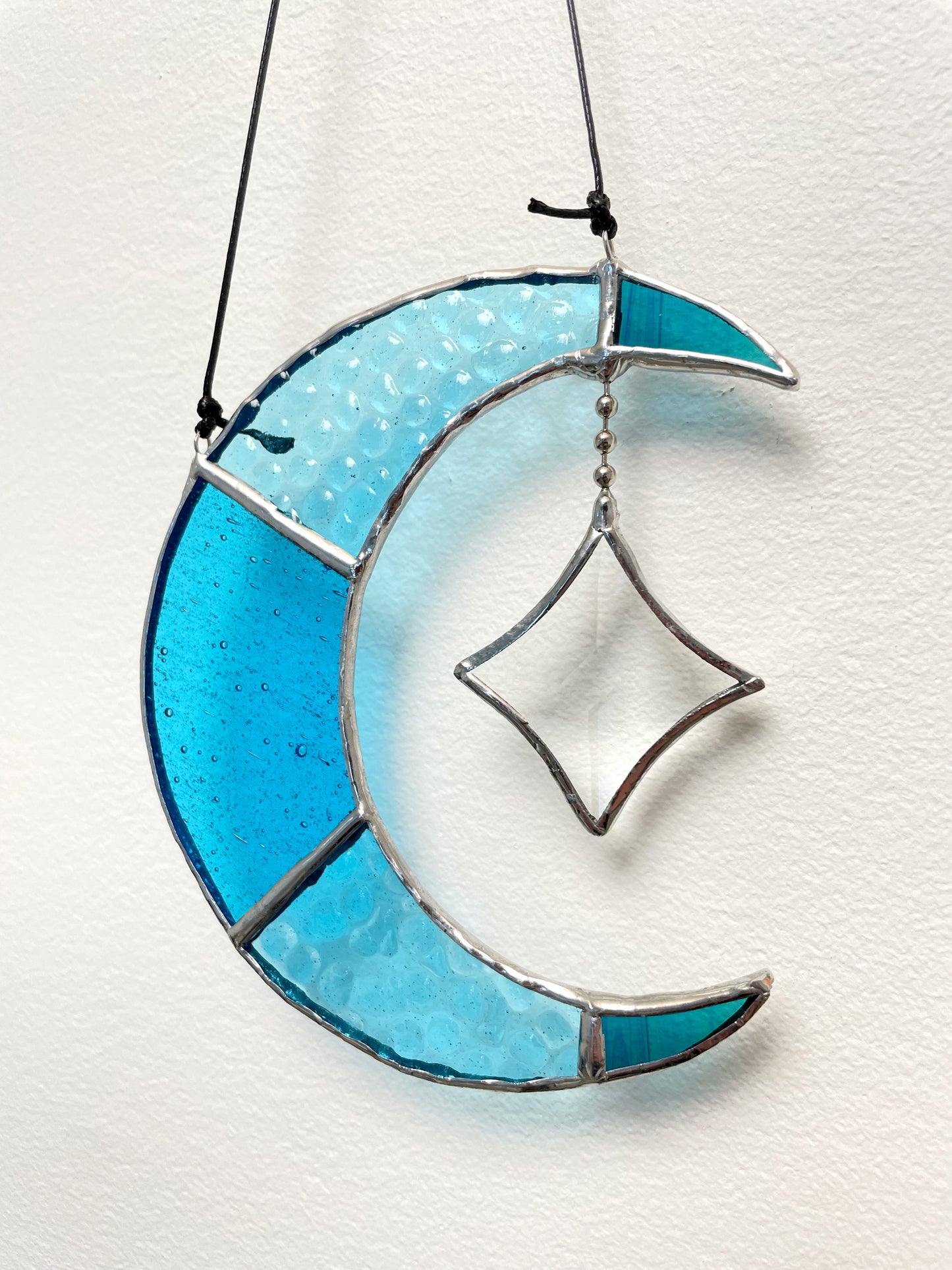 Stained Glass Moon and Star