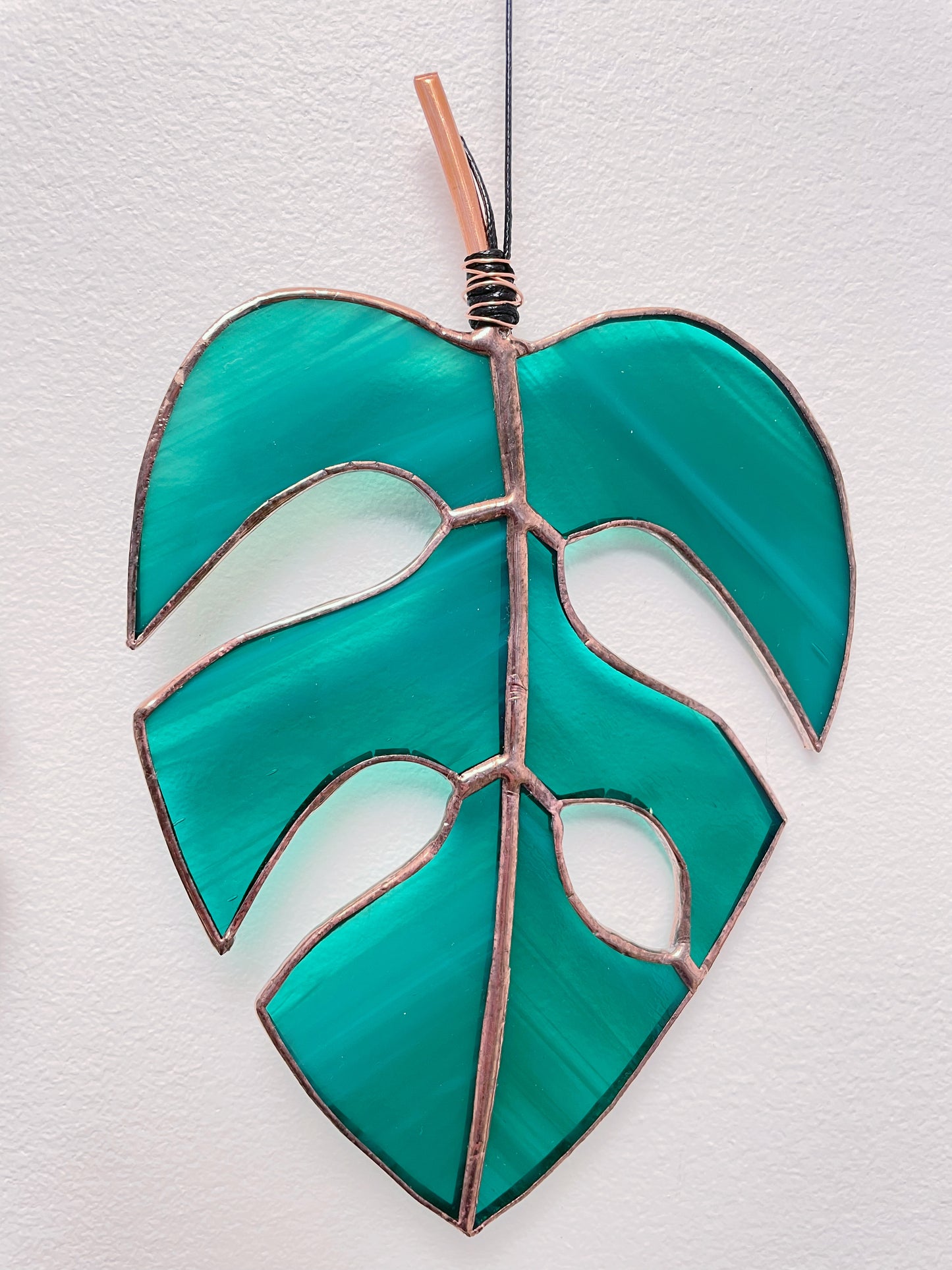 Stained Glass Monstera Leaf