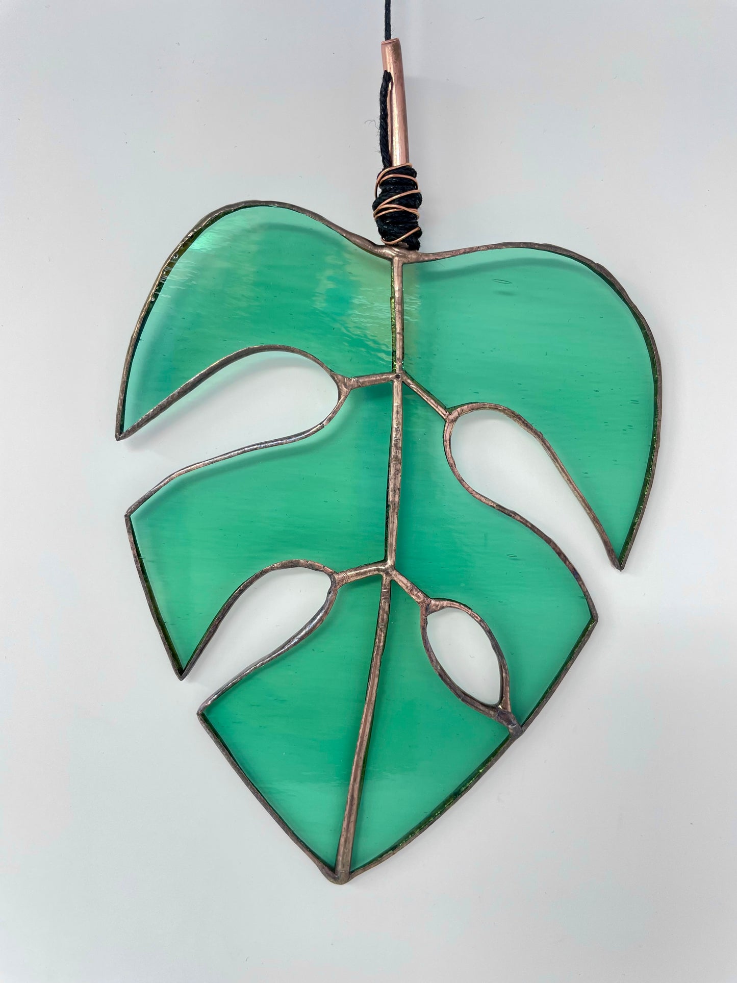 Stained Glass Monstera Leaf