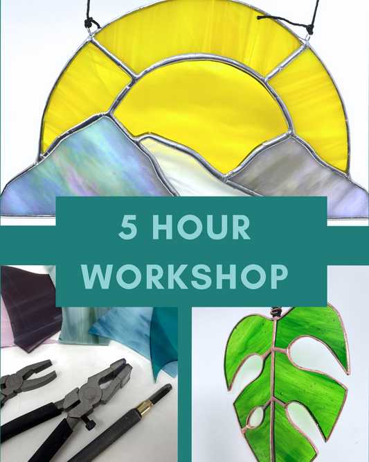 One Day Stained Glass Beginner Course - Saturday January 25th, 10:30am-3:30pm - Flux Glass Co Studio - Orillia