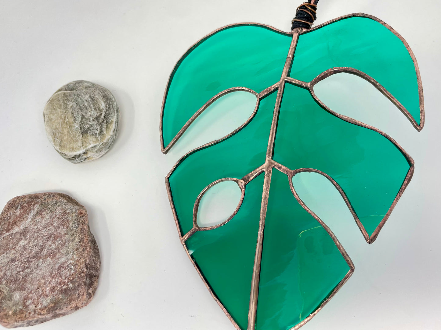 Stained Glass Monstera Leaf