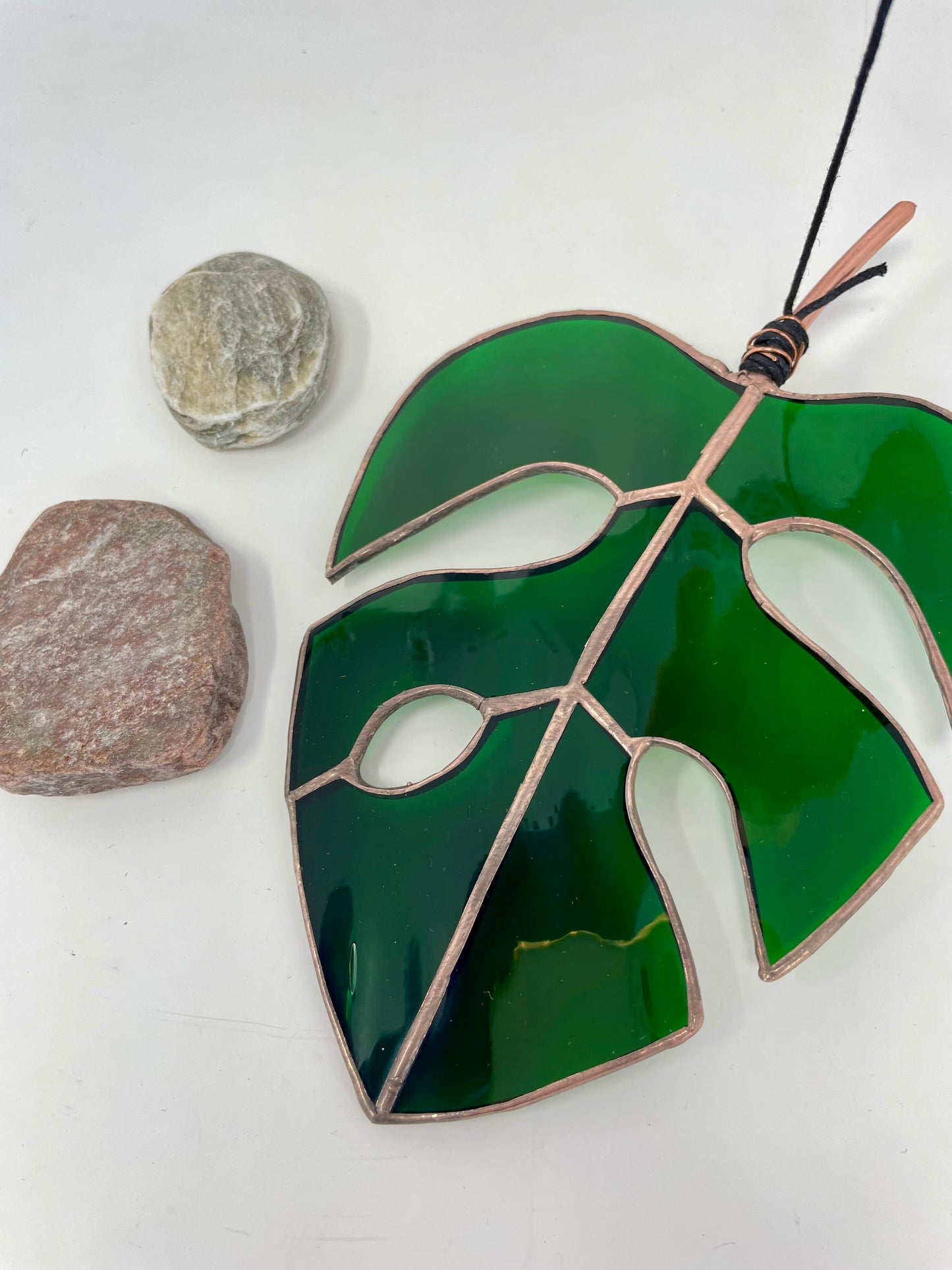 Stained Glass Monstera Leaf