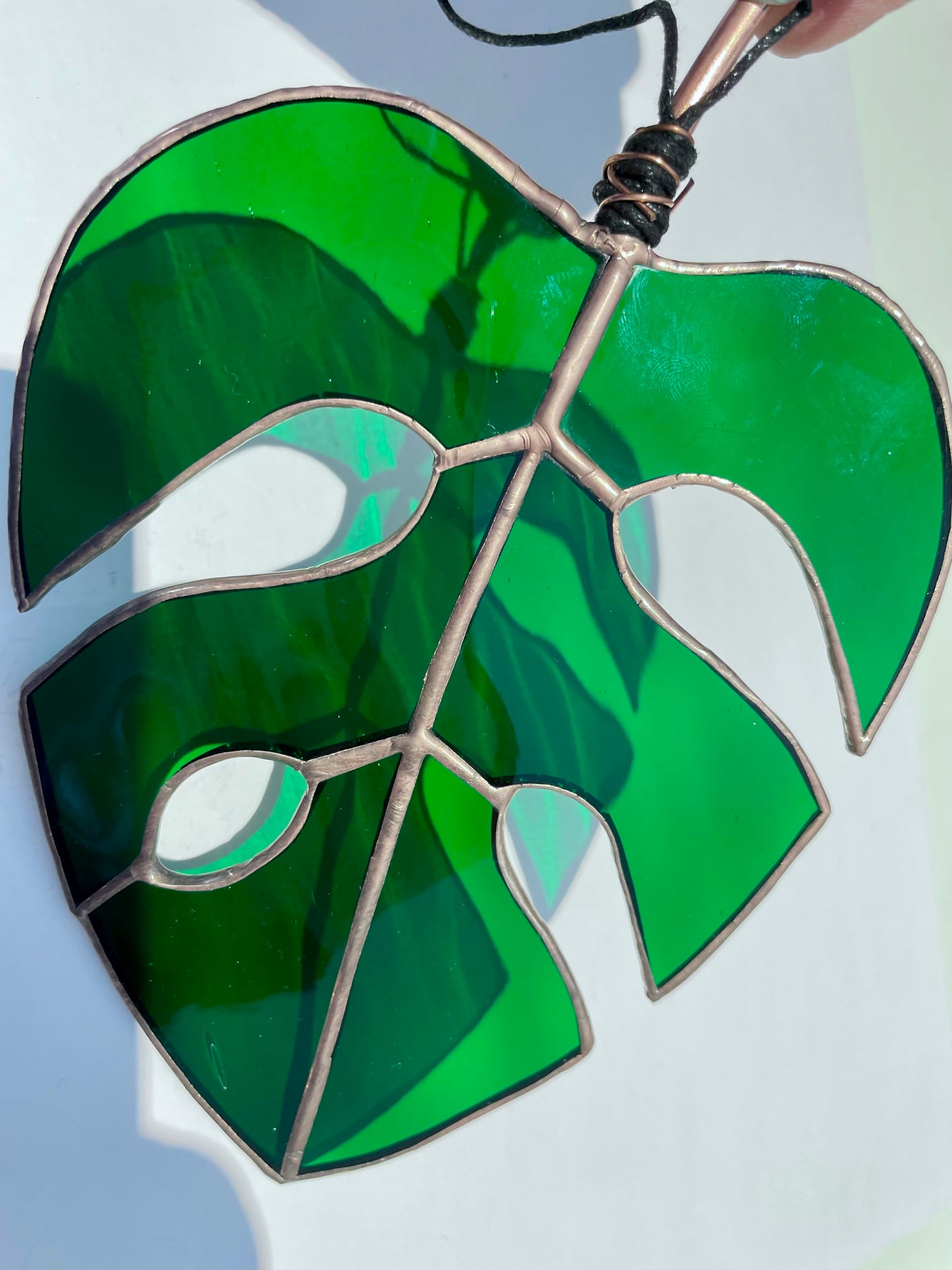 Stained Glass Monstera Leaf