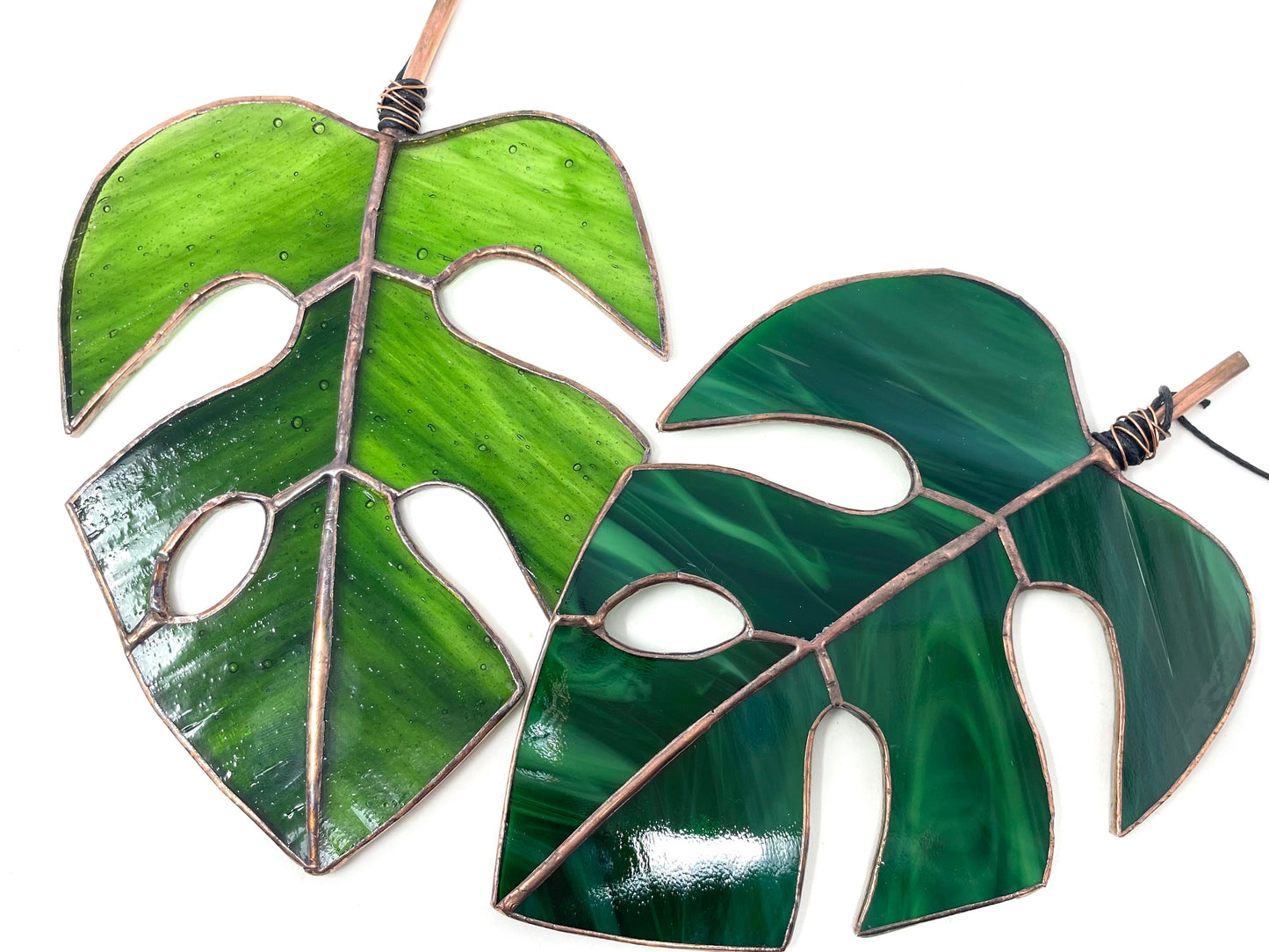 Stained Glass Monstera Leaf